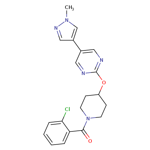 2-{[1-(2-chlorobenzoyl)piperidin-4-yl]oxy}-5-(1-methyl-1H-pyrazol-4-yl)pyrimidine