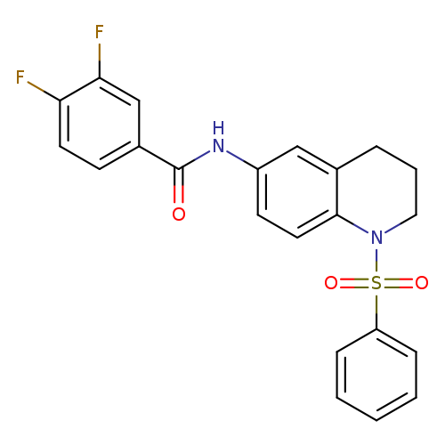 N-[1-(benzenesulfonyl)-1,2,3,4-tetrahydroquinolin-6-yl]-3,4-difluorobenzamide