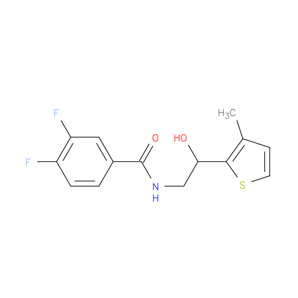 3,4-difluoro-N-[2-hydroxy-2-(3-methylthiophen-2-yl)ethyl]benzamide