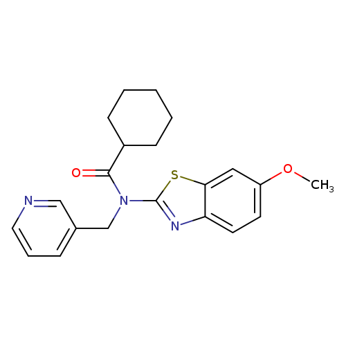N-(6-methoxy-1,3-benzothiazol-2-yl)-N-[(pyridin-3-yl)methyl]cyclohexanecarboxamide