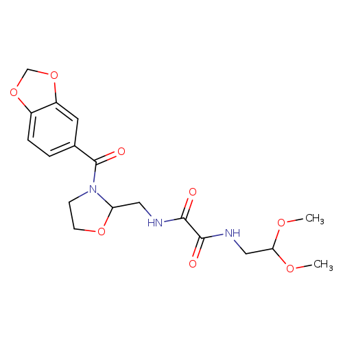N'-{[3-(2H-1,3-benzodioxole-5-carbonyl)-1,3-oxazolidin-2-yl]methyl}-N-(2,2-dimethoxyethyl)ethanediamide