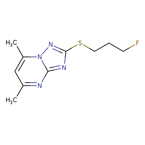 2-[(3-fluoropropyl)sulfanyl]-5,7-dimethyl-[1,2,4]triazolo[1,5-a]pyrimidine