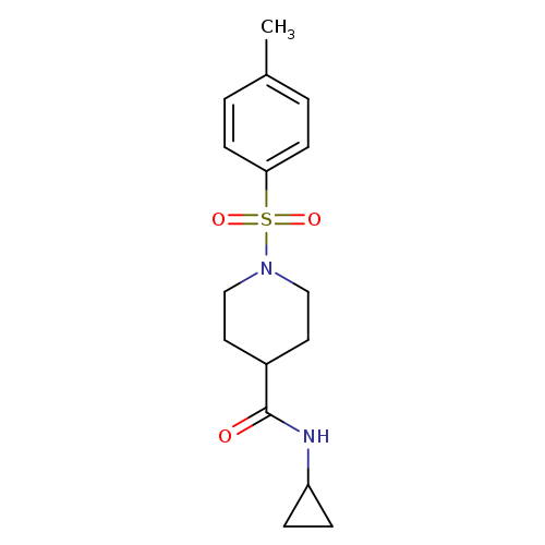 N-cyclopropyl-1-(4-methylbenzenesulfonyl)piperidine-4-carboxamide