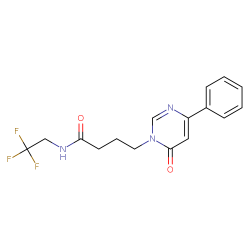 4-(6-oxo-4-phenyl-1,6-dihydropyrimidin-1-yl)-N-(2,2,2-trifluoroethyl)butanamide