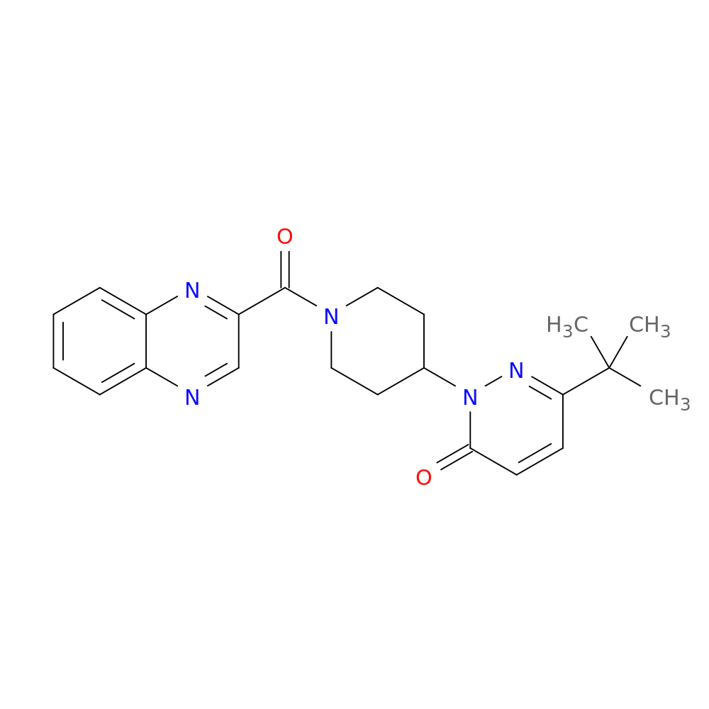 6-tert-butyl-2-[1-(quinoxaline-2-carbonyl)piperidin-4-yl]-2,3-dihydropyridazin-3-one