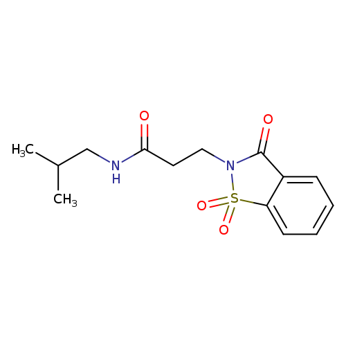 N-(2-methylpropyl)-3-(1,1,3-trioxo-2,3-dihydro-1lambda6,2-benzothiazol-2-yl)propanamide