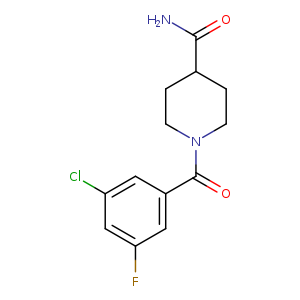 1-(3-chloro-5-fluorobenzoyl)piperidine-4-carboxamide