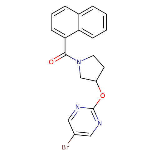5-bromo-2-{[1-(naphthalene-1-carbonyl)pyrrolidin-3-yl]oxy}pyrimidine