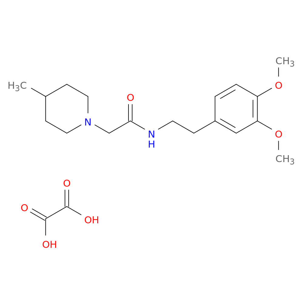 N-[2-(3,4-dimethoxyphenyl)ethyl]-2-(4-methylpiperidin-1-yl)acetamide; oxalic acid