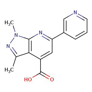 1,3-dimethyl-6-(pyridin-3-yl)-1H-pyrazolo[3,4-b]pyridine-4-carboxylic acid