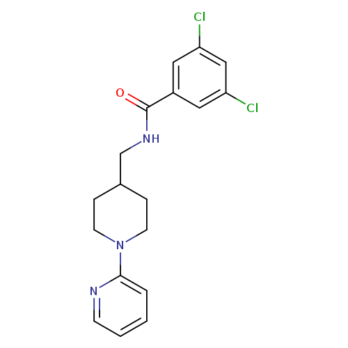 3,5-dichloro-N-{[1-(pyridin-2-yl)piperidin-4-yl]methyl}benzamide