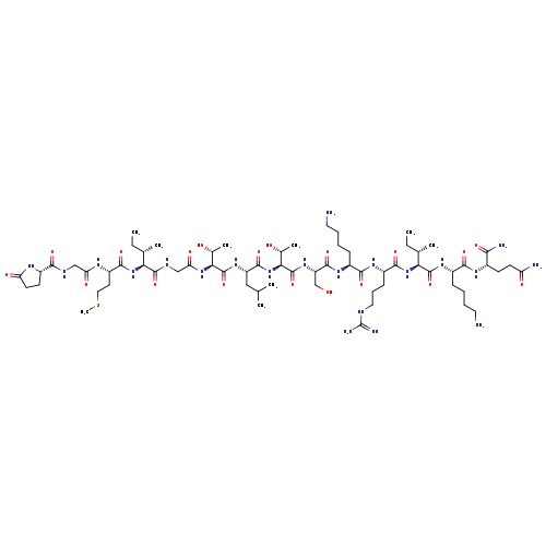 L-Glutamamide, 5-oxo-L-prolylglycyl-L-methionyl-L-isoleucylglycyl-L-threonyl-L-leucyl-L-threonyl-L-seryl-L-lysyl-L-arginyl-L-isoleucyl-L-lysyl-