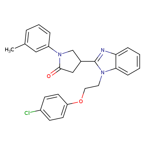 4-{1-[2-(4-chlorophenoxy)ethyl]-1H-1,3-benzodiazol-2-yl}-1-(3-methylphenyl)pyrrolidin-2-one