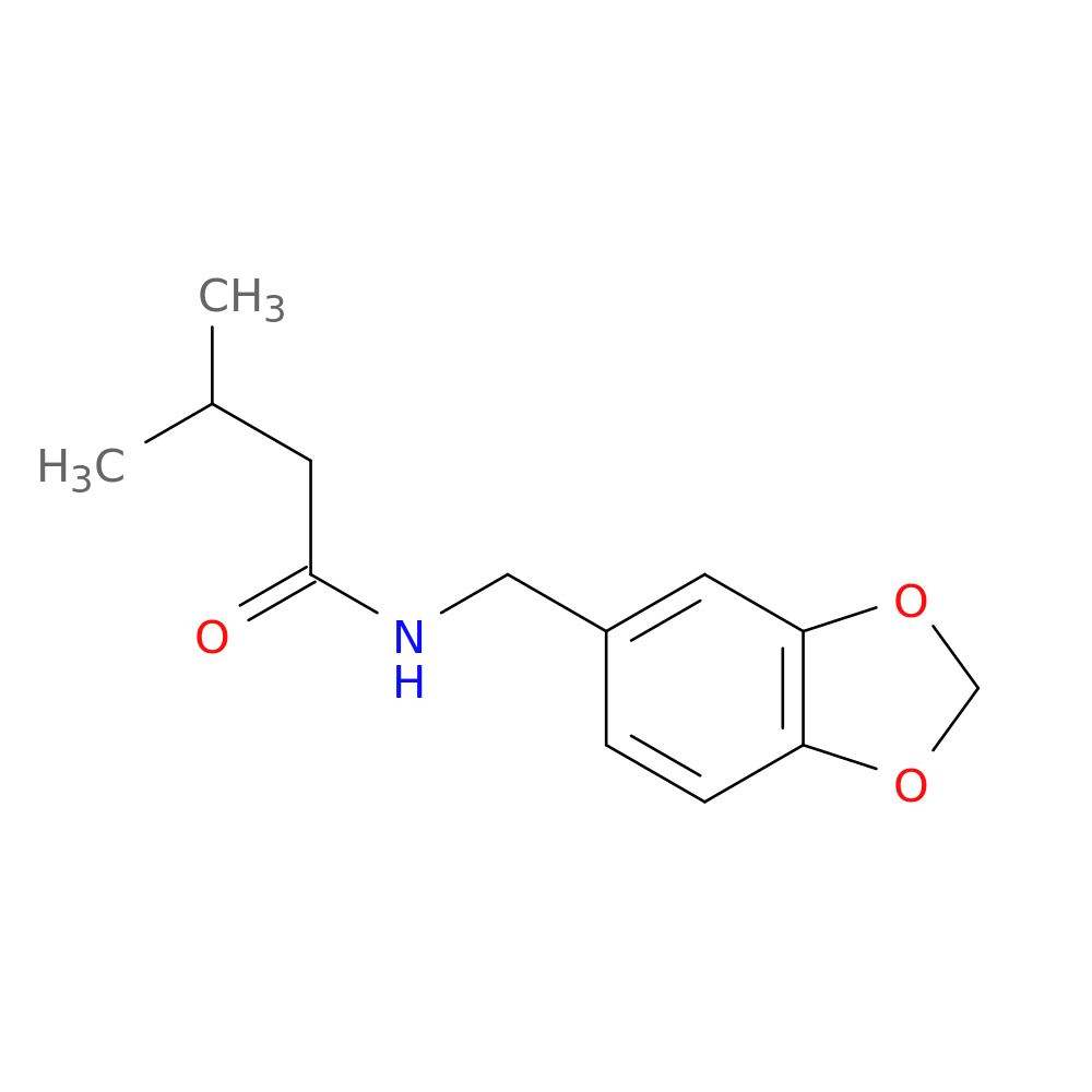 N-[(1,3-dioxaindan-5-yl)methyl]-3-methylbutanamide