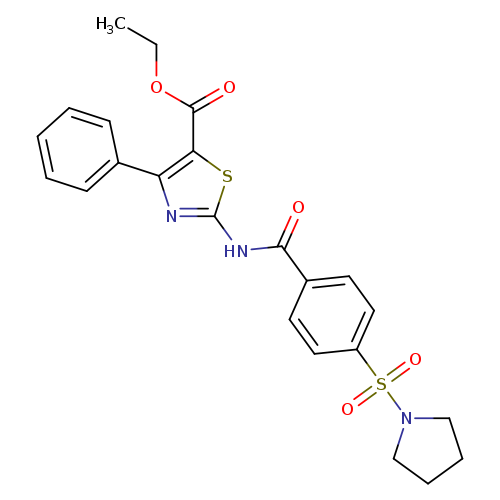 ethyl 4-phenyl-2-[4-(pyrrolidine-1-sulfonyl)benzamido]-1,3-thiazole-5-carboxylate