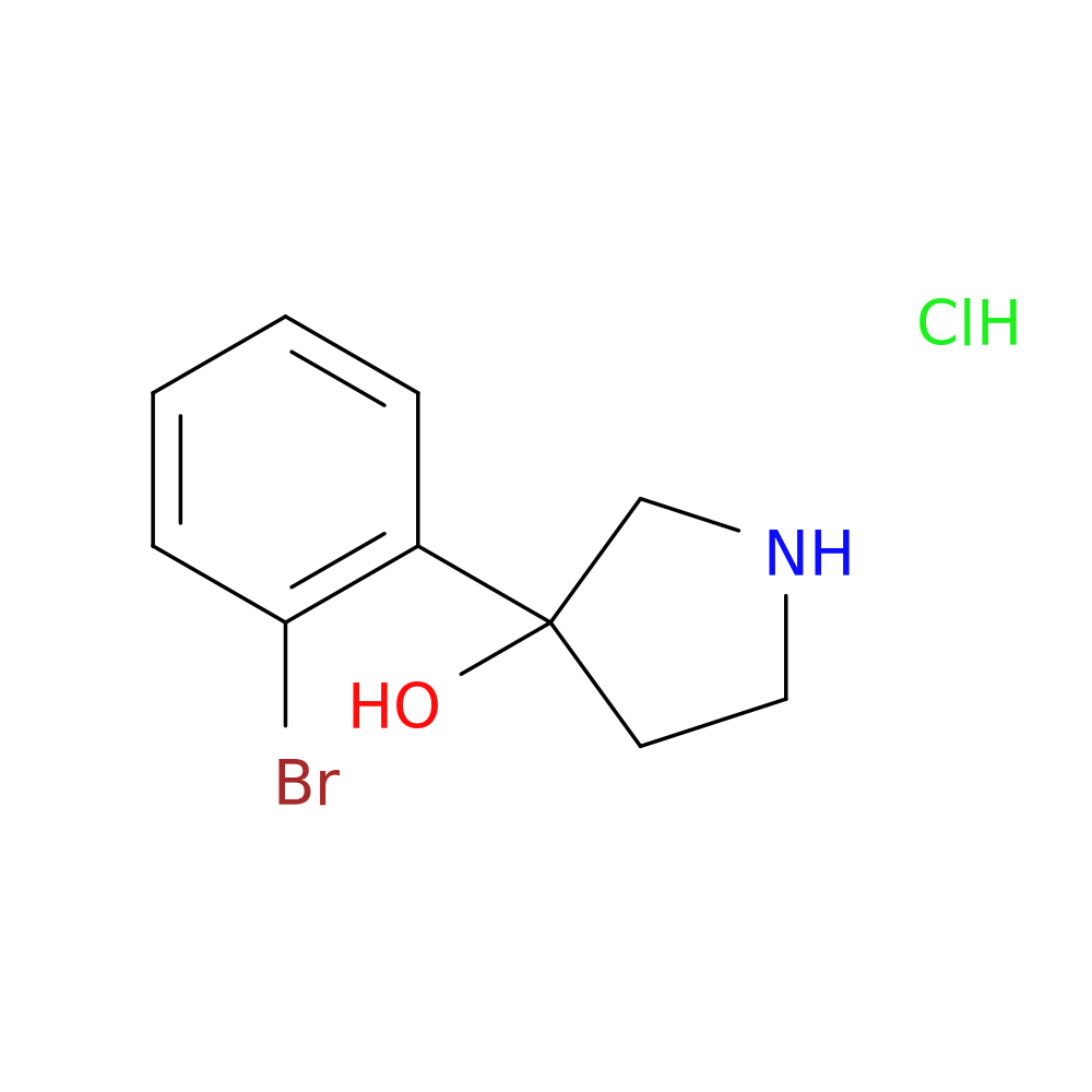 3-(2-bromophenyl)pyrrolidin-3-ol hydrochloride
