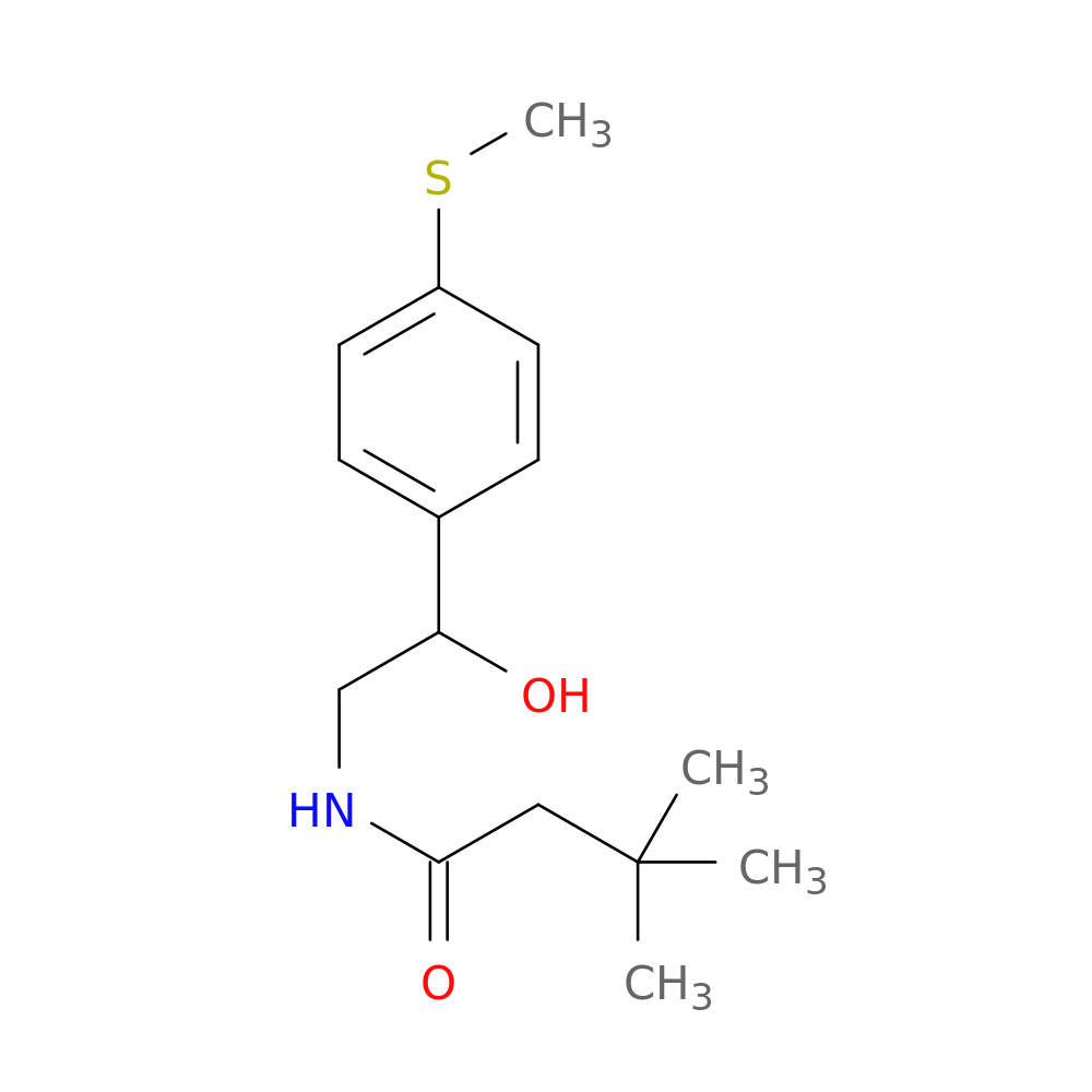N-{2-hydroxy-2-[4-(methylsulfanyl)phenyl]ethyl}-3,3-dimethylbutanamide
