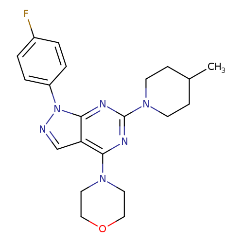 4-[1-(4-fluorophenyl)-6-(4-methylpiperidin-1-yl)-1H-pyrazolo[3,4-d]pyrimidin-4-yl]morpholine