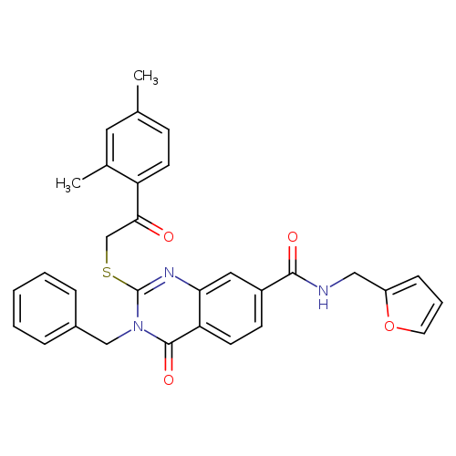 3-benzyl-2-{[2-(2,4-dimethylphenyl)-2-oxoethyl]sulfanyl}-N-[(furan-2-yl)methyl]-4-oxo-3,4-dihydroquinazoline-7-carboxamide