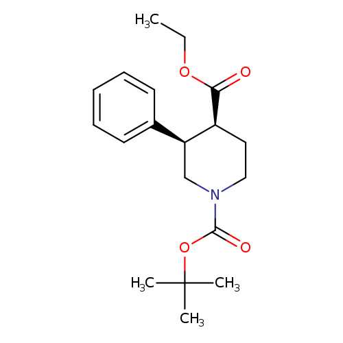 1,4-Piperidinedicarboxylic acid, 3-phenyl-, 1-(1,1-dimethylethyl) 4-ethyl ester, (3R,4S)-rel-