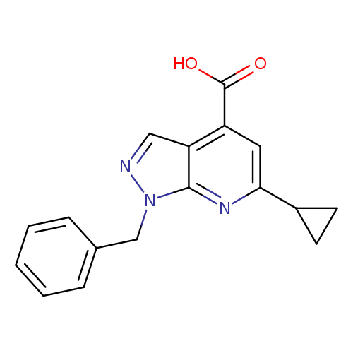 1-benzyl-6-cyclopropyl-1H-pyrazolo[3,4-b]pyridine-4-carboxylic acid