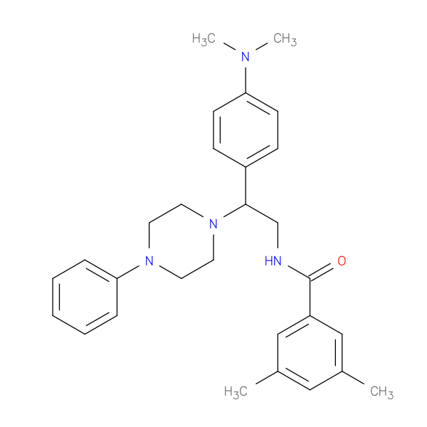 N-{2-[4-(dimethylamino)phenyl]-2-(4-phenylpiperazin-1-yl)ethyl}-3,5-dimethylbenzamide