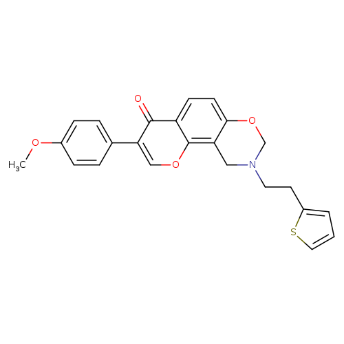 3-(4-methoxyphenyl)-9-[2-(thiophen-2-yl)ethyl]-4H,8H,9H,10H-chromeno[8,7-e][1,3]oxazin-4-one