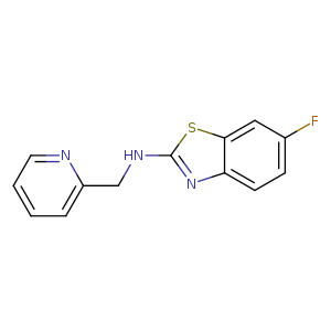 "6-fluoro-N-(pyridin-2-ylmethyl)-1,3-benzothiazol-2-amine"