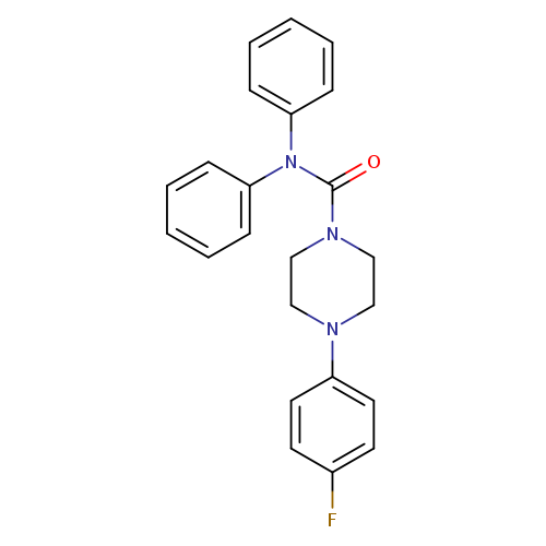 4-(4-fluorophenyl)-N,N-diphenylpiperazine-1-carboxamide