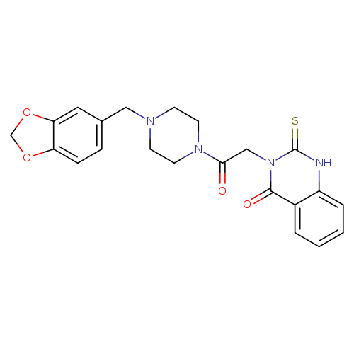 3-(2-{4-[(2H-1,3-benzodioxol-5-yl)methyl]piperazin-1-yl}-2-oxoethyl)-2-sulfanylidene-1,2,3,4-tetrahydroquinazolin-4-one