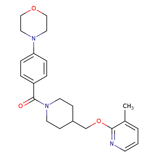 4-[4-(4-{[(3-methylpyridin-2-yl)oxy]methyl}piperidine-1-carbonyl)phenyl]morpholine