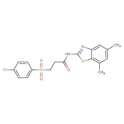 3-(4-chlorobenzenesulfonyl)-N-(5,7-dimethyl-1,3-benzothiazol-2-yl)propanamide