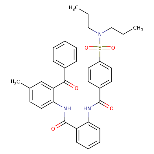 N-(2-benzoyl-4-methylphenyl)-2-[4-(dipropylsulfamoyl)benzamido]benzamide