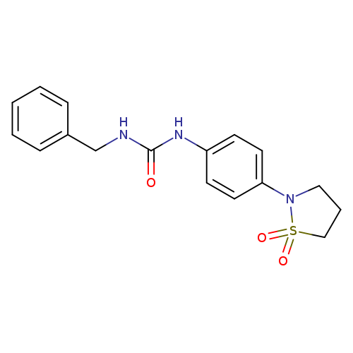 1-benzyl-3-[4-(1,1-dioxo-1lambda6,2-thiazolidin-2-yl)phenyl]urea