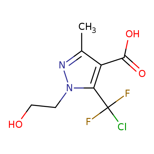 5-(chlorodifluoromethyl)-1-(2-hydroxyethyl)-3-methyl-1H-pyrazole-4-carboxylic acid