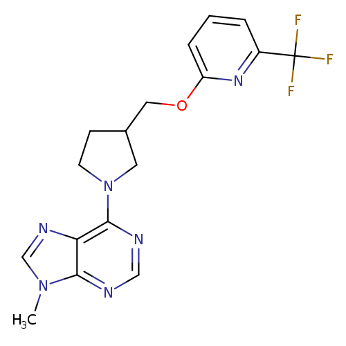 9-methyl-6-[3-({[6-(trifluoromethyl)pyridin-2-yl]oxy}methyl)pyrrolidin-1-yl]-9H-purine
