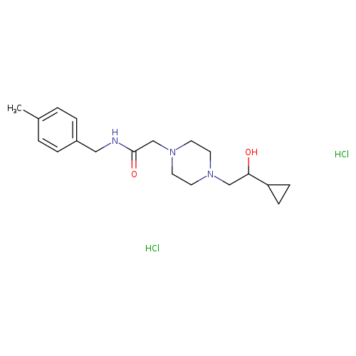 2-[4-(2-cyclopropyl-2-hydroxyethyl)piperazin-1-yl]-N-[(4-methylphenyl)methyl]acetamide dihydrochloride