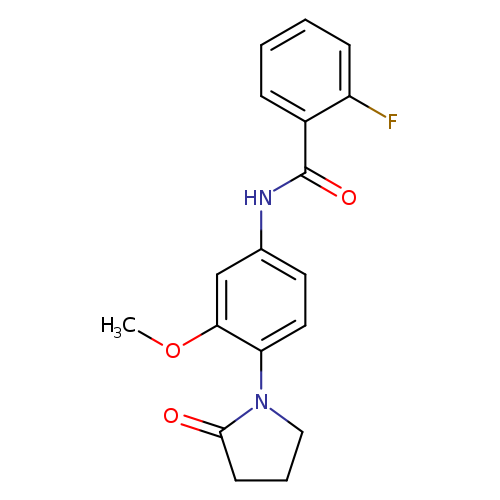 2-fluoro-N-[3-methoxy-4-(2-oxopyrrolidin-1-yl)phenyl]benzamide