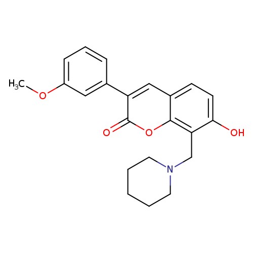 7-hydroxy-3-(3-methoxyphenyl)-8-[(piperidin-1-yl)methyl]-2H-chromen-2-one