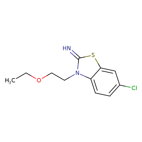 6-chloro-3-(2-ethoxyethyl)-2,3-dihydro-1,3-benzothiazol-2-imine