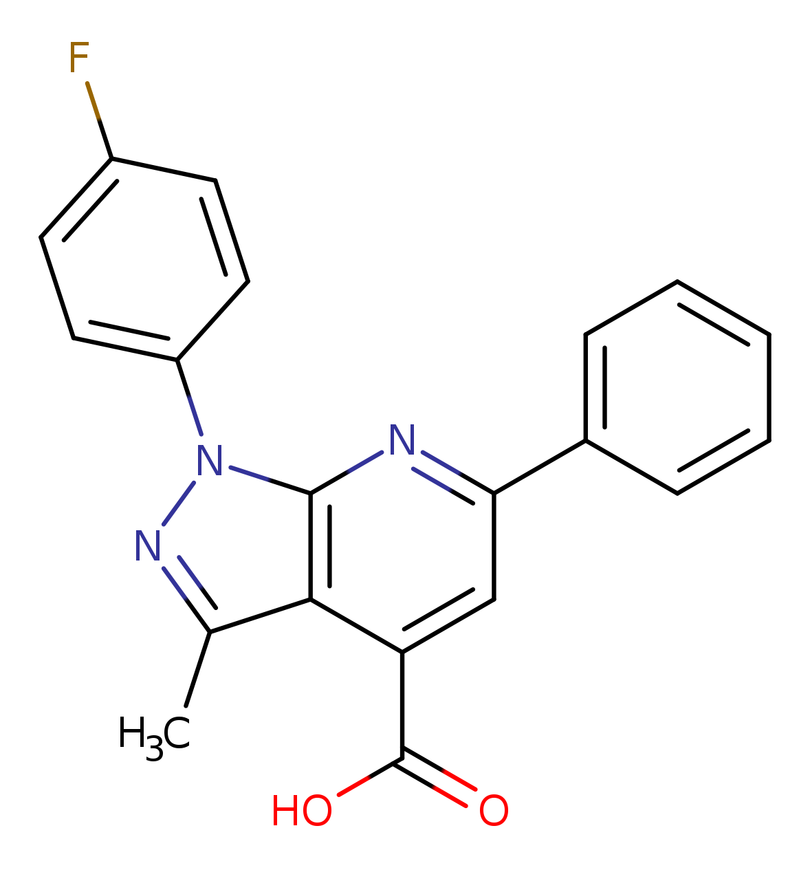 1-(4-fluorophenyl)-3-methyl-6-phenyl-1H-pyrazolo[3,4-b]pyridine-4-carboxylic acid