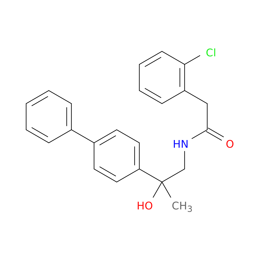 N-(2-{[1,1'-biphenyl]-4-yl}-2-hydroxypropyl)-2-(2-chlorophenyl)acetamide