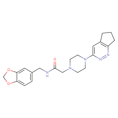 N-[(2H-1,3-benzodioxol-5-yl)methyl]-2-(4-{5H,6H,7H-cyclopenta[c]pyridazin-3-yl}piperazin-1-yl)acetamide