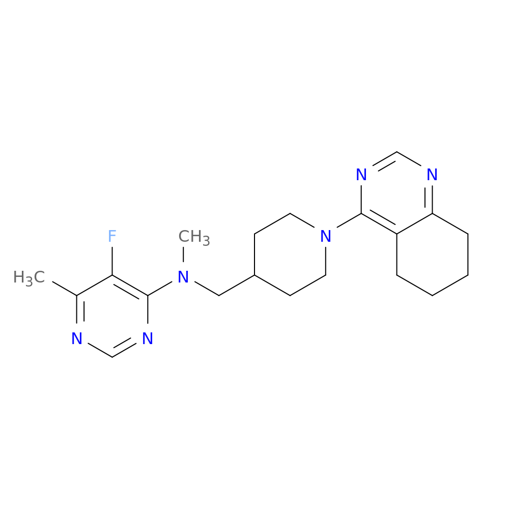 5-fluoro-N,6-dimethyl-N-{[1-(5,6,7,8-tetrahydroquinazolin-4-yl)piperidin-4-yl]methyl}pyrimidin-4-amine