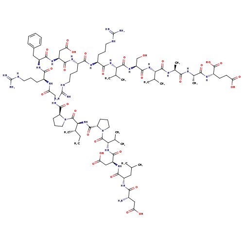 L-Glutamic acid, L-α-aspartyl-L-leucyl-L-α-aspartyl-L-valyl-L-prolyl-L-isoleucyl-L-prolylglycyl-L-arginyl-L-phenylalanyl-L-α-aspartyl-L-arginyl-L-arginyl-L-valyl-L-seryl-L-valyl-L-alanyl-L-alanyl-