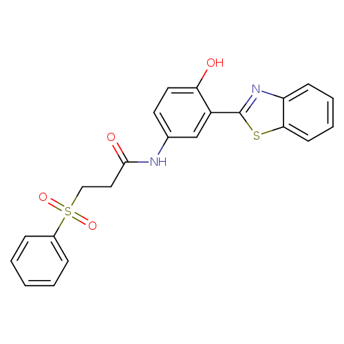 3-(benzenesulfonyl)-N-[3-(1,3-benzothiazol-2-yl)-4-hydroxyphenyl]propanamide