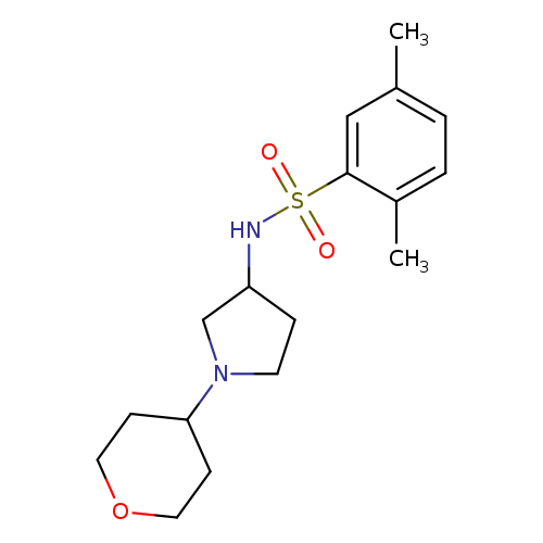 2,5-dimethyl-N-[1-(oxan-4-yl)pyrrolidin-3-yl]benzene-1-sulfonamide