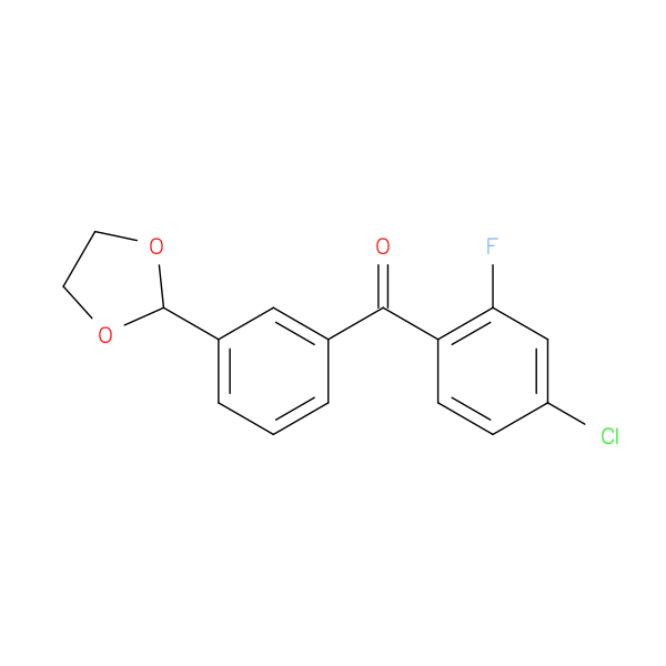4-Chloro-3'-(1,3-dioxolan-2-yl)-2-fluorobenzophenone