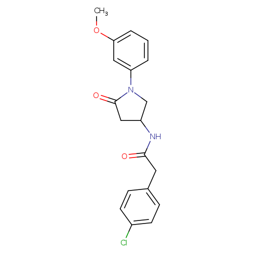 2-(4-chlorophenyl)-N-[1-(3-methoxyphenyl)-5-oxopyrrolidin-3-yl]acetamide