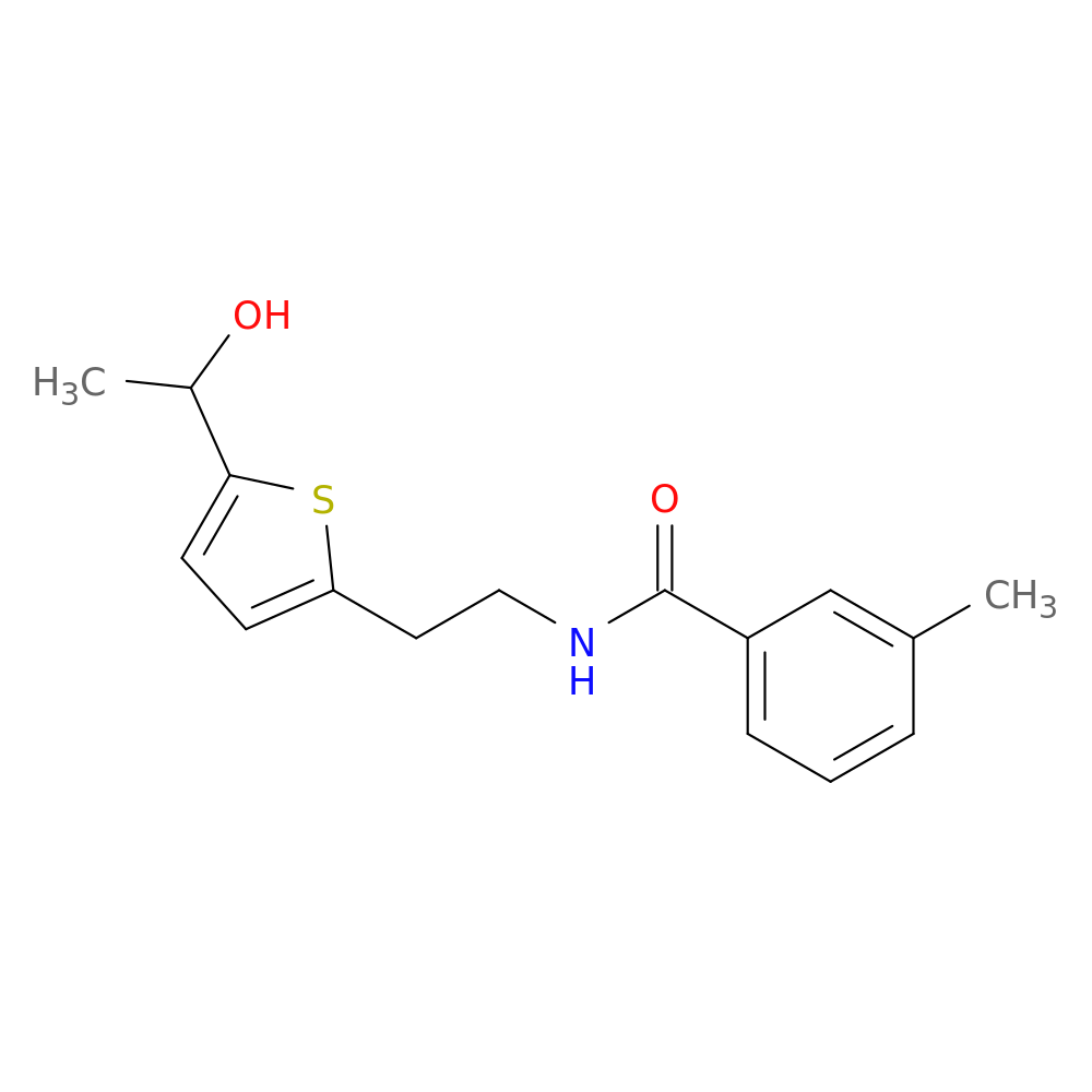 N-{2-[5-(1-hydroxyethyl)thiophen-2-yl]ethyl}-3-methylbenzamide